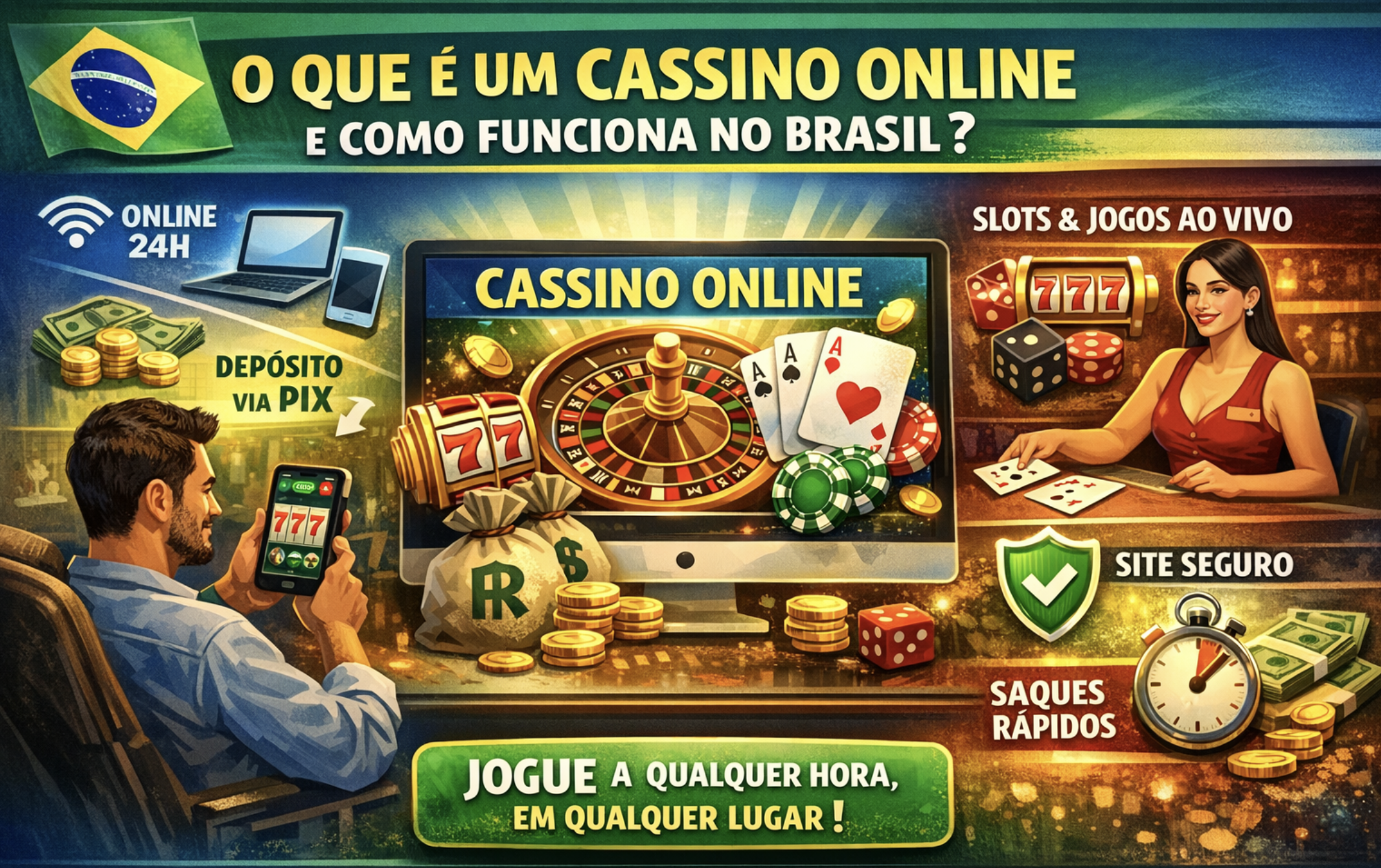 O que é um cassino online e como funciona no Brasil